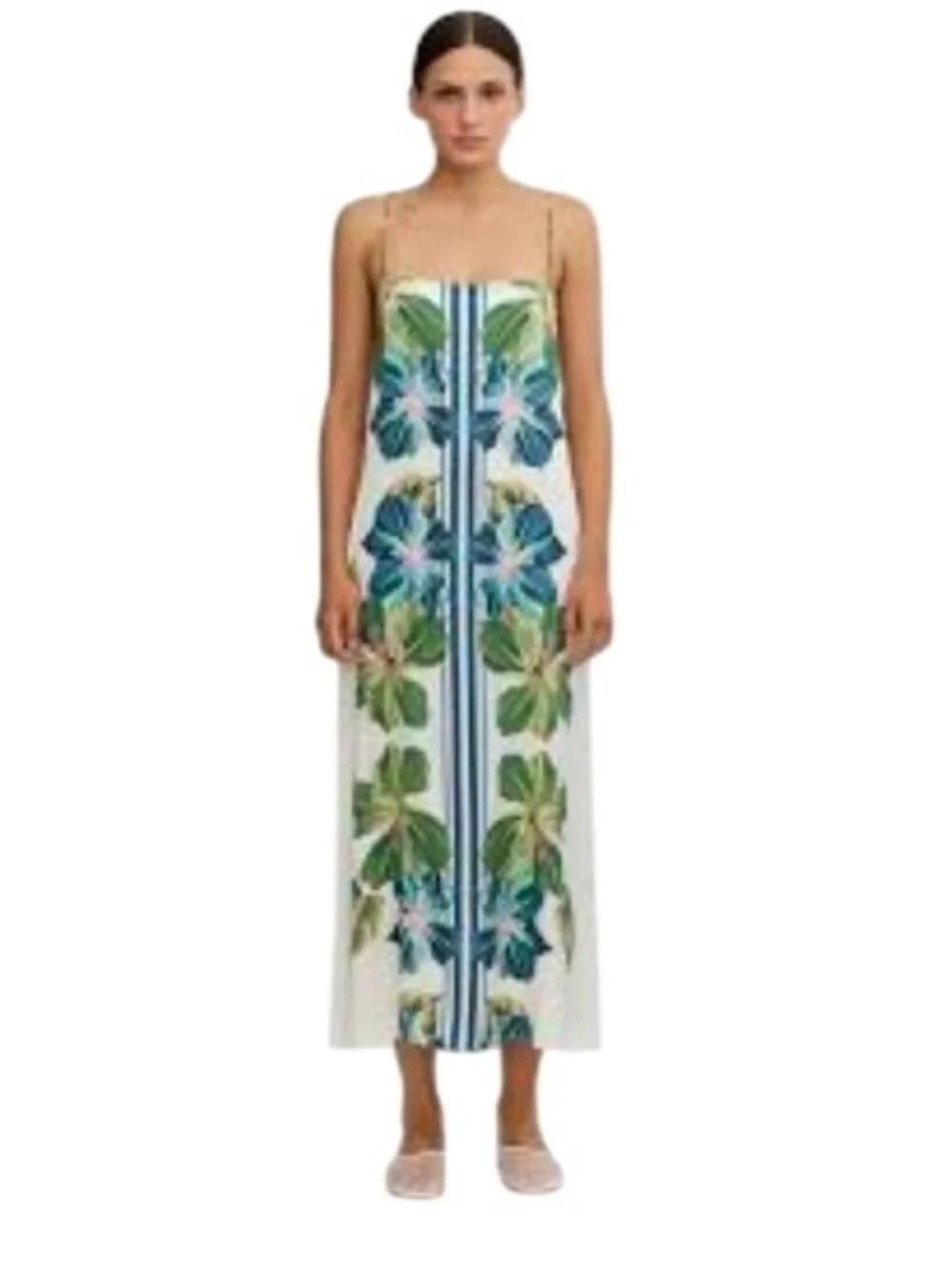 Significant Other Mariah Midi Dress Hibiscus Tile - Size 8 - Picture 1 of 9